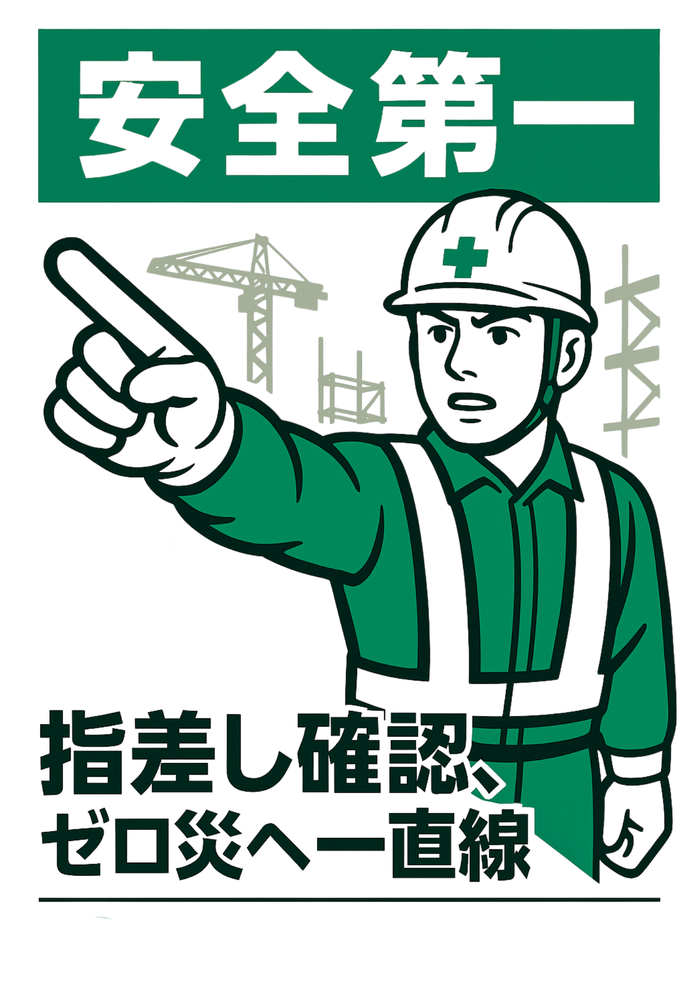 指差し確認でゼロ災へ・安全第一
