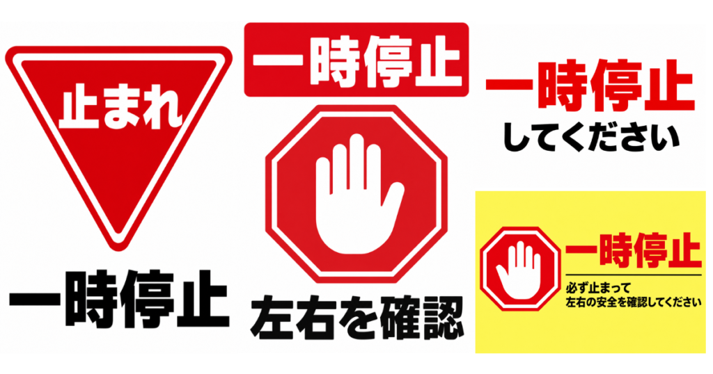 一時停止の貼り紙テンプレートのアイキャッチ、サムネイル